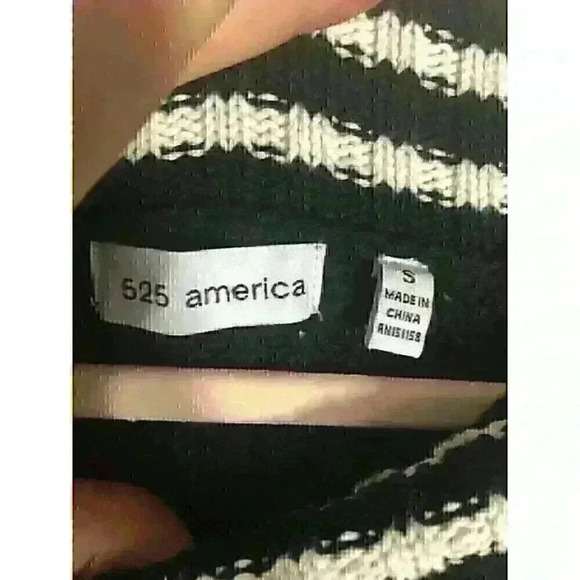 525 America Black Women’s Size S Long Sleeve Cotton Sweater - Picture 3 of 5